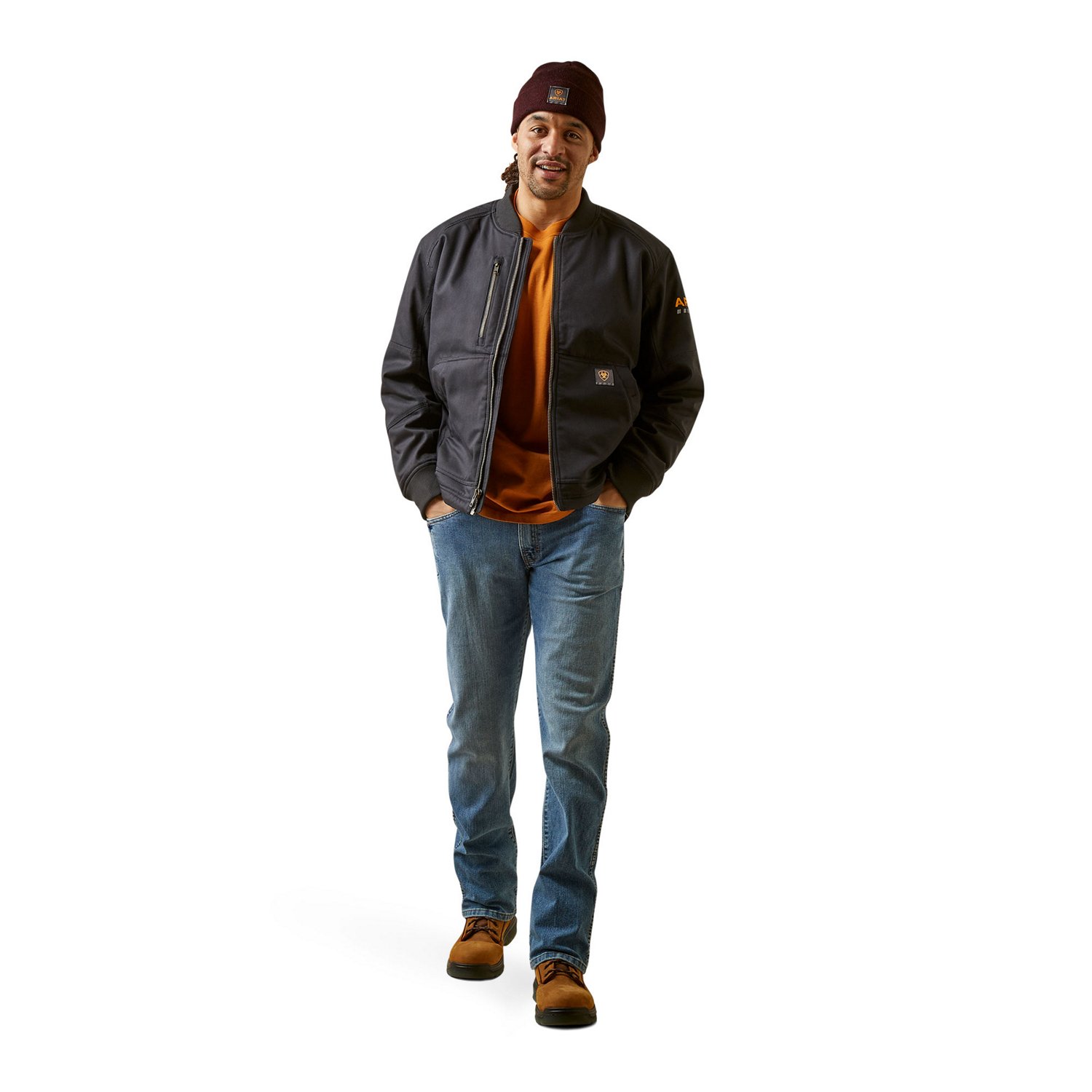 Ariat Men's Rebar Stretch Canvas Bomber Jacket - view number 7