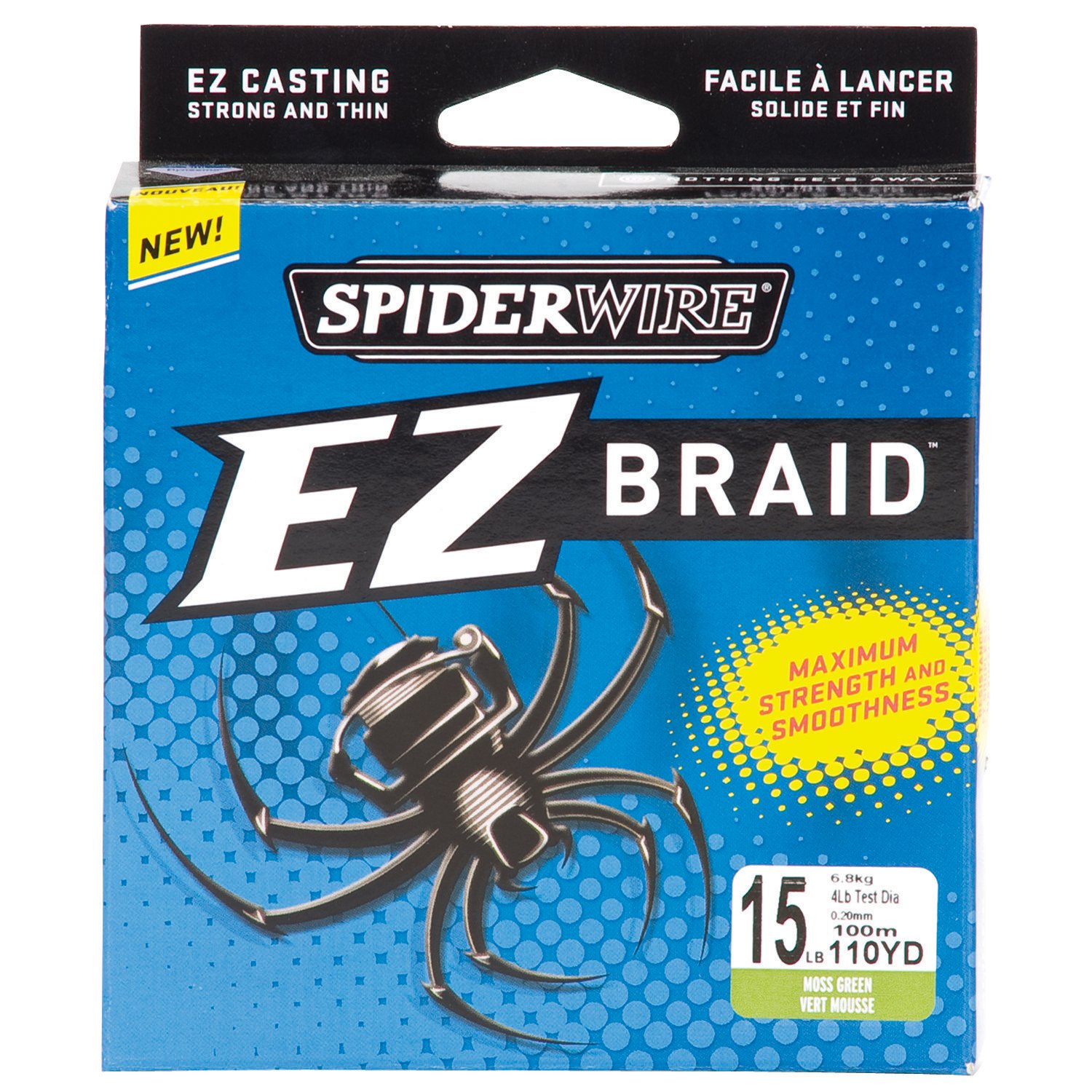 Spiderwire EZ Braid 15 lb - 110 yards Braided Fishing Line, spider