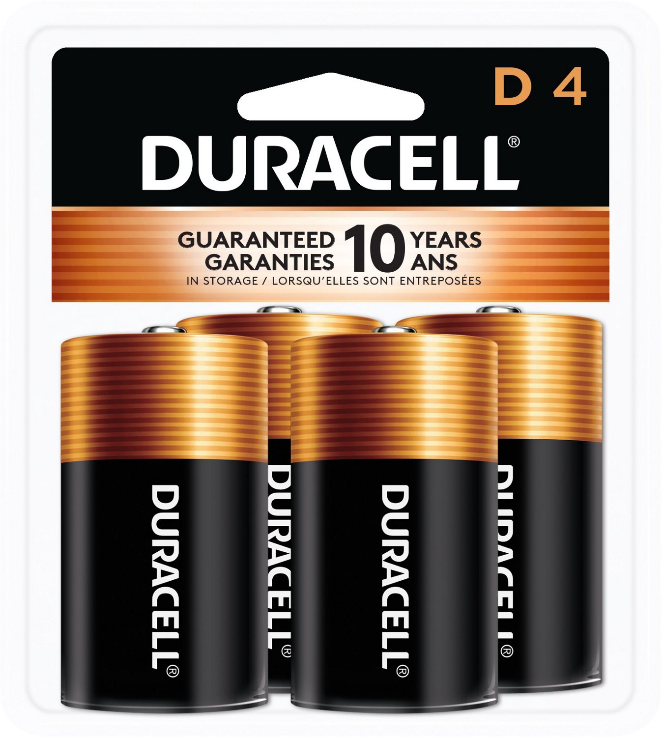 Duracell CopperTop D Alkaline Batteries 4-Pack                                                                                   - view number 1 selected