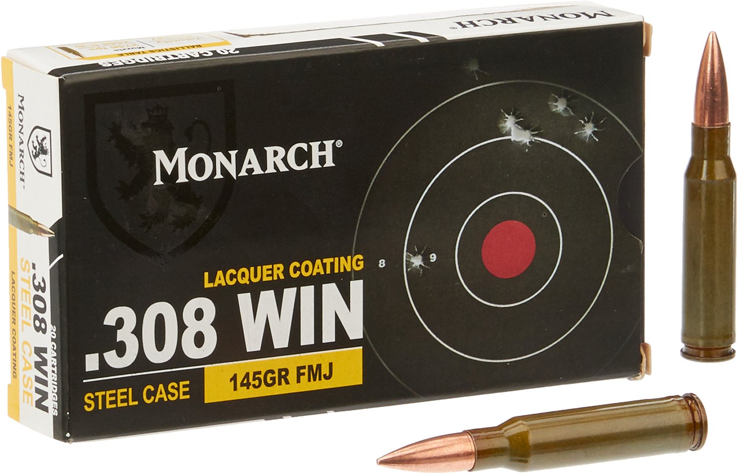 Monarch FMJ .308 Winchester 145-Grain Rifle Ammunition - 20 Rounds