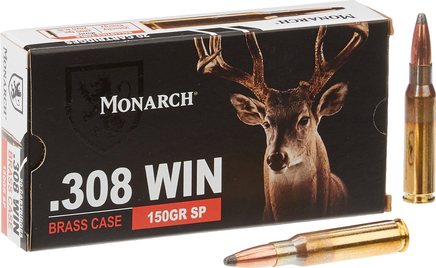 Monarch SP .308 Winchester 150-Grain Rifle Ammunition - 20 Rounds | Academy