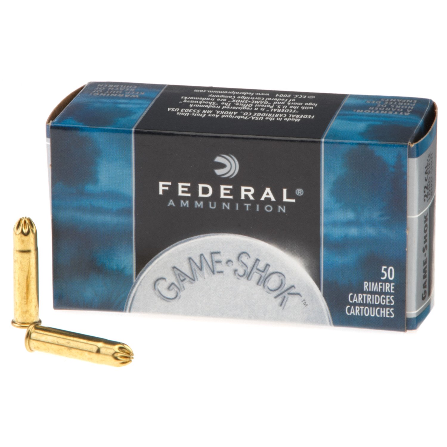 Federal Game-Shok No. 12 Lead Bird Shot .22 LR 25-Grain Rimfire ...