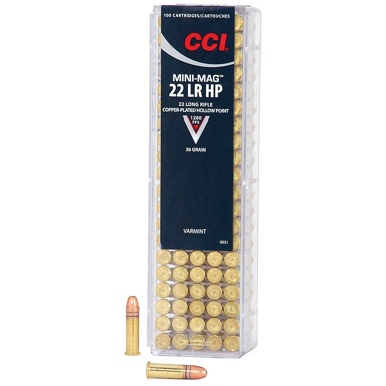 CCI Mini-Mag .22 LR Copper-Plated Hollow Point Ammunition - 100 Rounds                                                           - view number 1