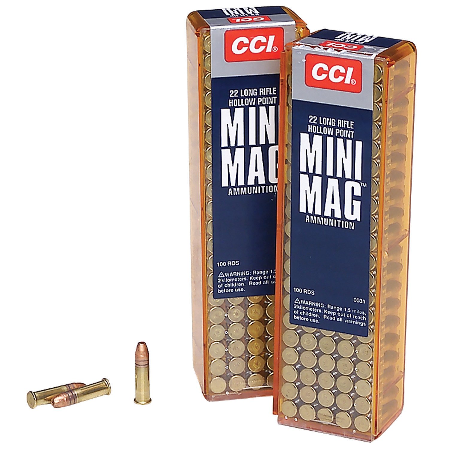 CCI Mini-Mag .22 LR 36 Grain Copper Plated Hollow Point 100rds Per