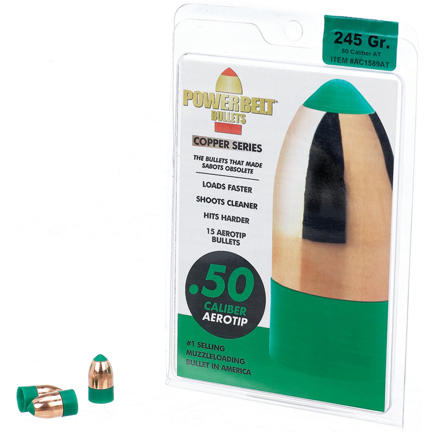 PowerBelt AeroTip™ Copper .50 Caliber 245-grain Muzzleloader Ammunition