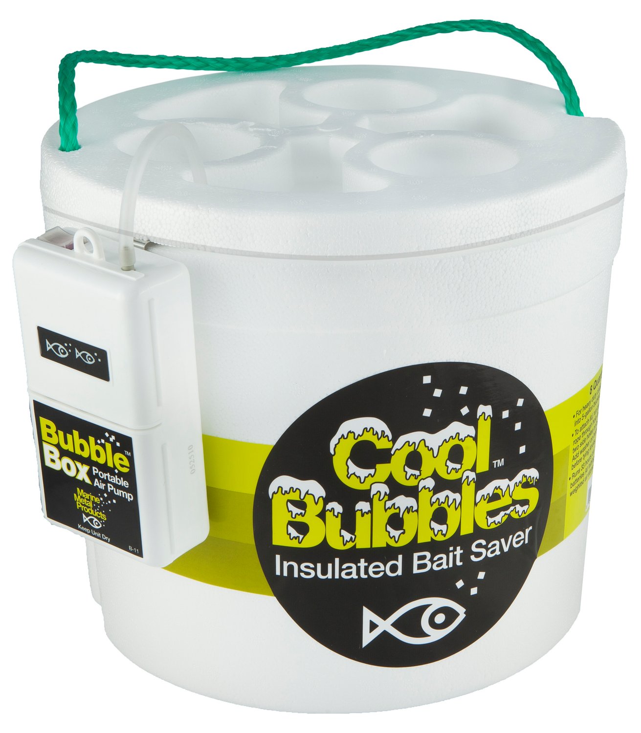 Frabill Bait Station Bucket | Large Aerated Live Bait 6-Gallon Storage