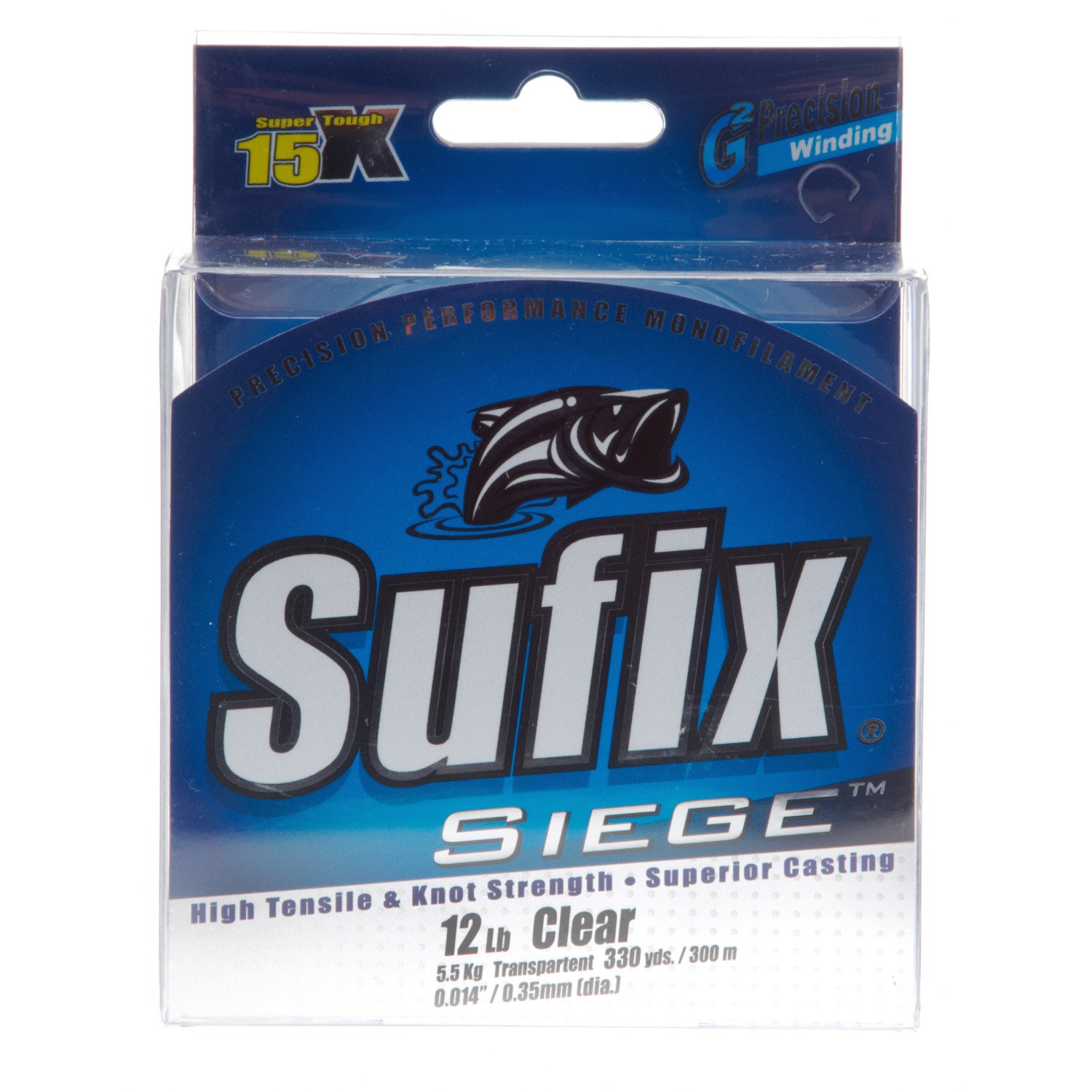 Sufix Siege 330 Yard Monofilament Fishing Line - 4 lb. - Clear