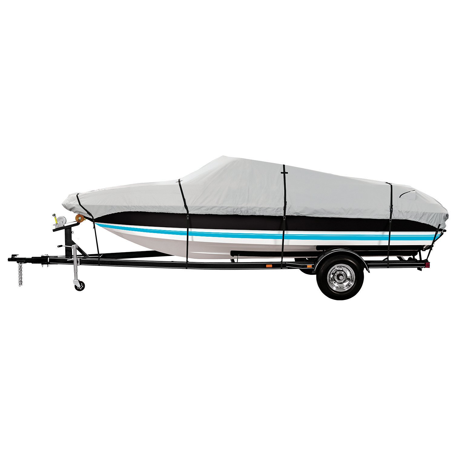 Marine Raider Platinum Series Model C Boat Cover For 16' - 18.5' Fish And Ski Pro-Style Bass Boats