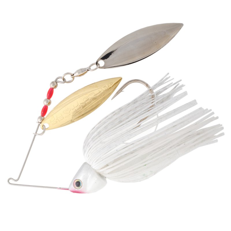 Strike King Burner 3/8 oz Double Willow Blade Spinnerbait White - Frsh Water Wire Baits at Academy Sports