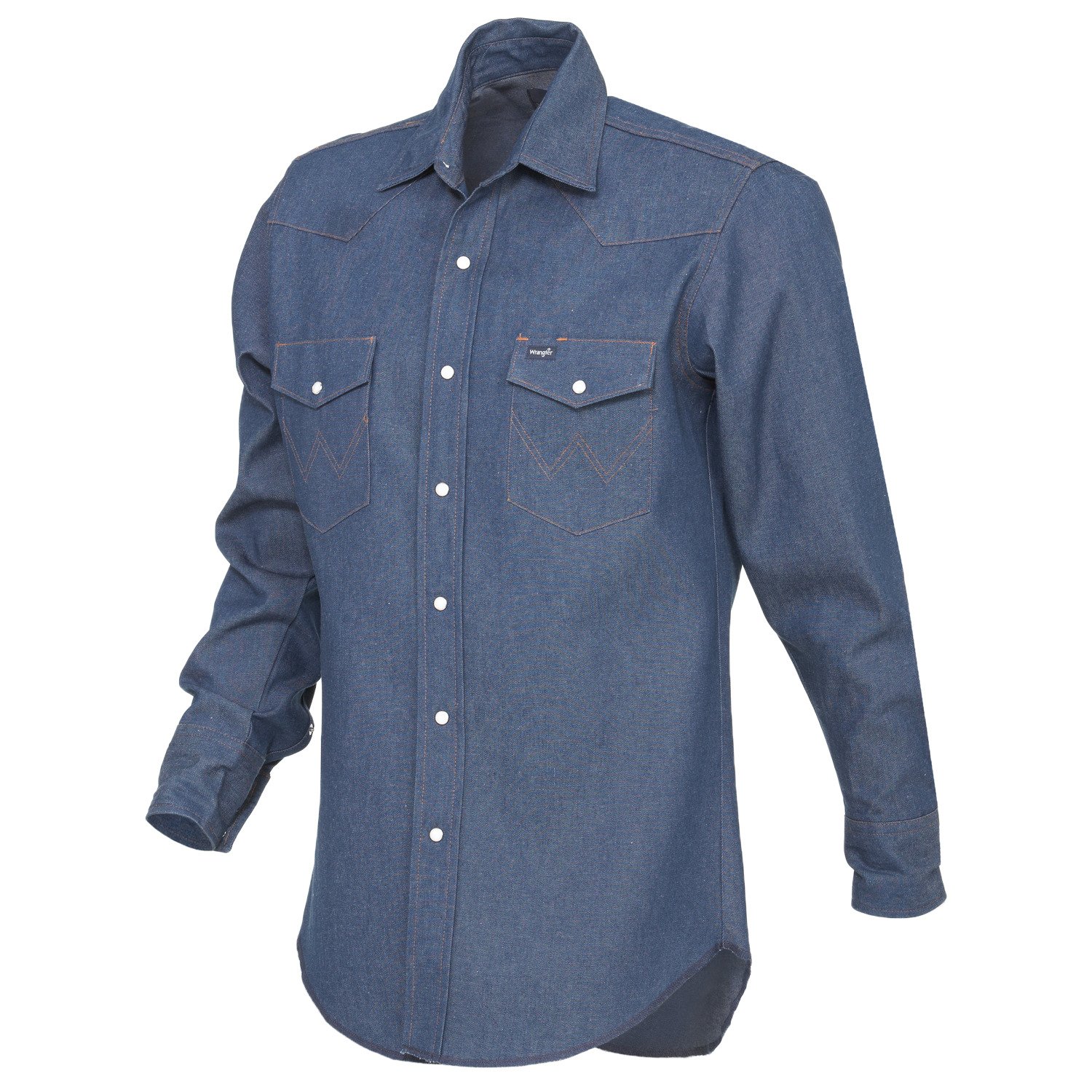 Wrangler Men's Cowboy Cut Rigid Denim Western Work Shirt