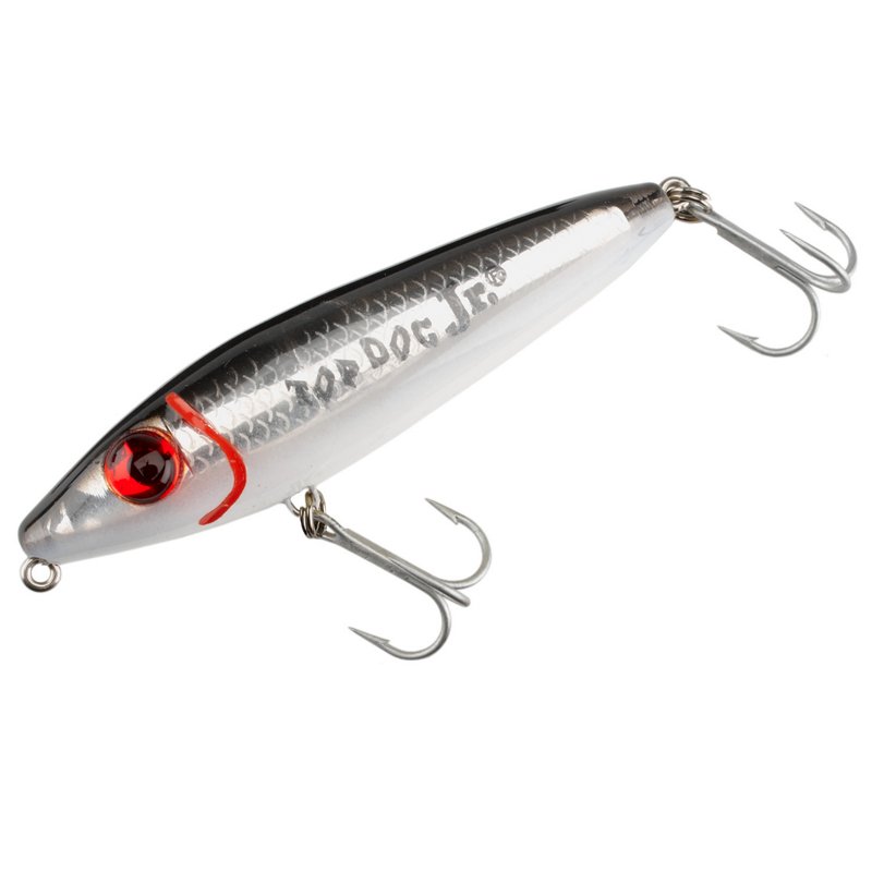 MirrOlure Top Dog Jr. 4" Topwater Lure Black - Salt Water Hard Baits at Academy Sports