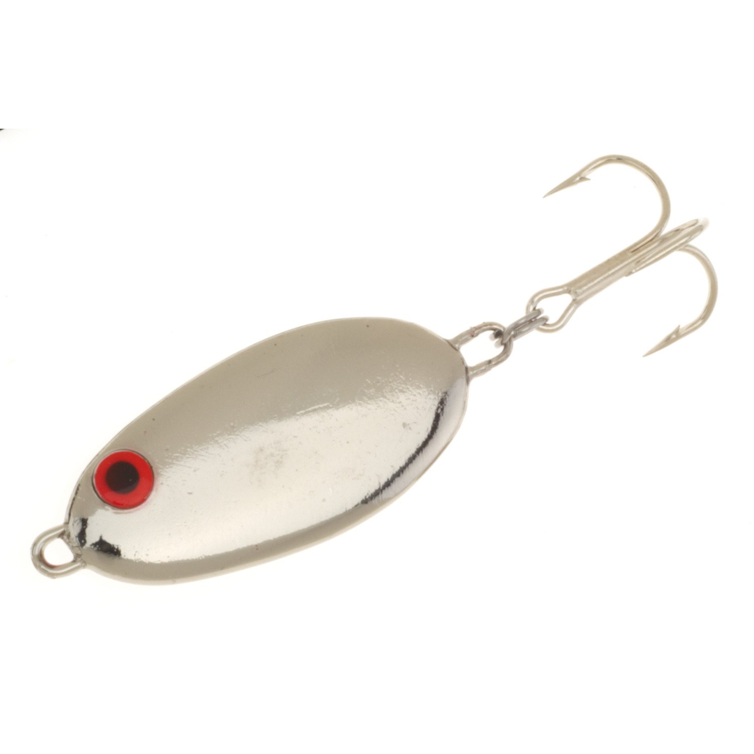 Fish WOW! 2oz Casting Spoon Jig Lure Hammered Spoons with a Treble Hook -  Silver : Sports & Outdoors 