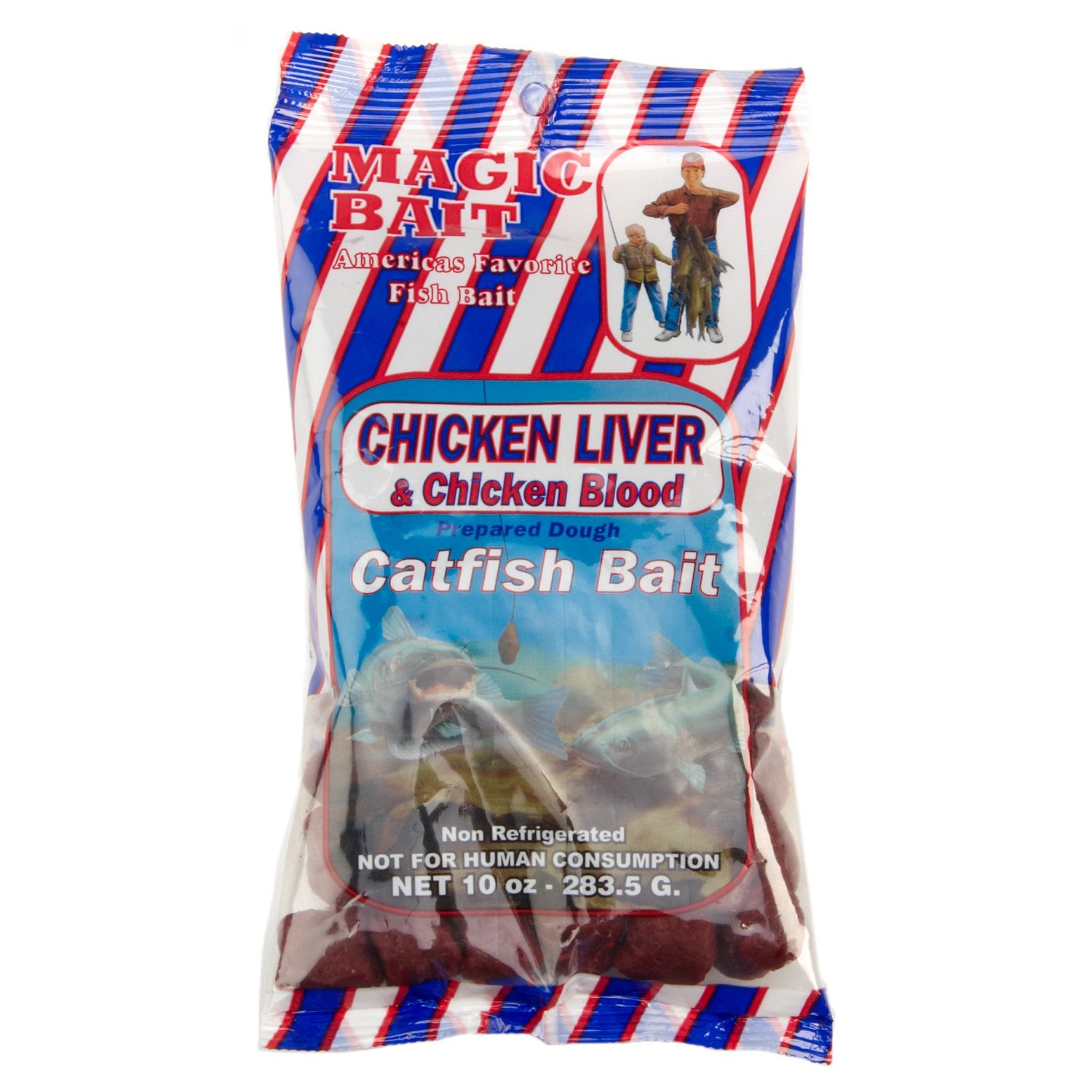 BTS The Original Elastic Chicken Liver Bait Bags.Catfish Secured Bait,  SM, 6pk