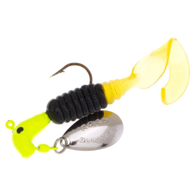 Blakemore Road Runner 1/4 oz. Curly-Tail Jigs 2-Pack Chartreuse - Frsh Wtr Panfish Bait at Academy Sports