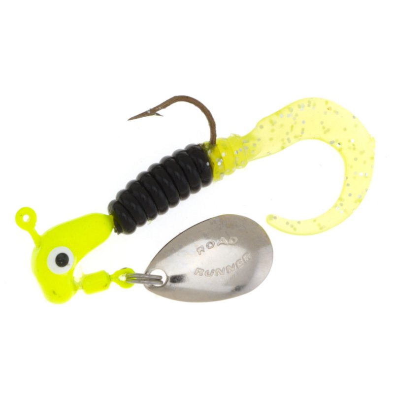 Blakemore Road Runner 1/8 oz. Curly-Tail Jigs 2-Pack Chartreuse - Frsh Wtr Panfish Bait at Academy Sports