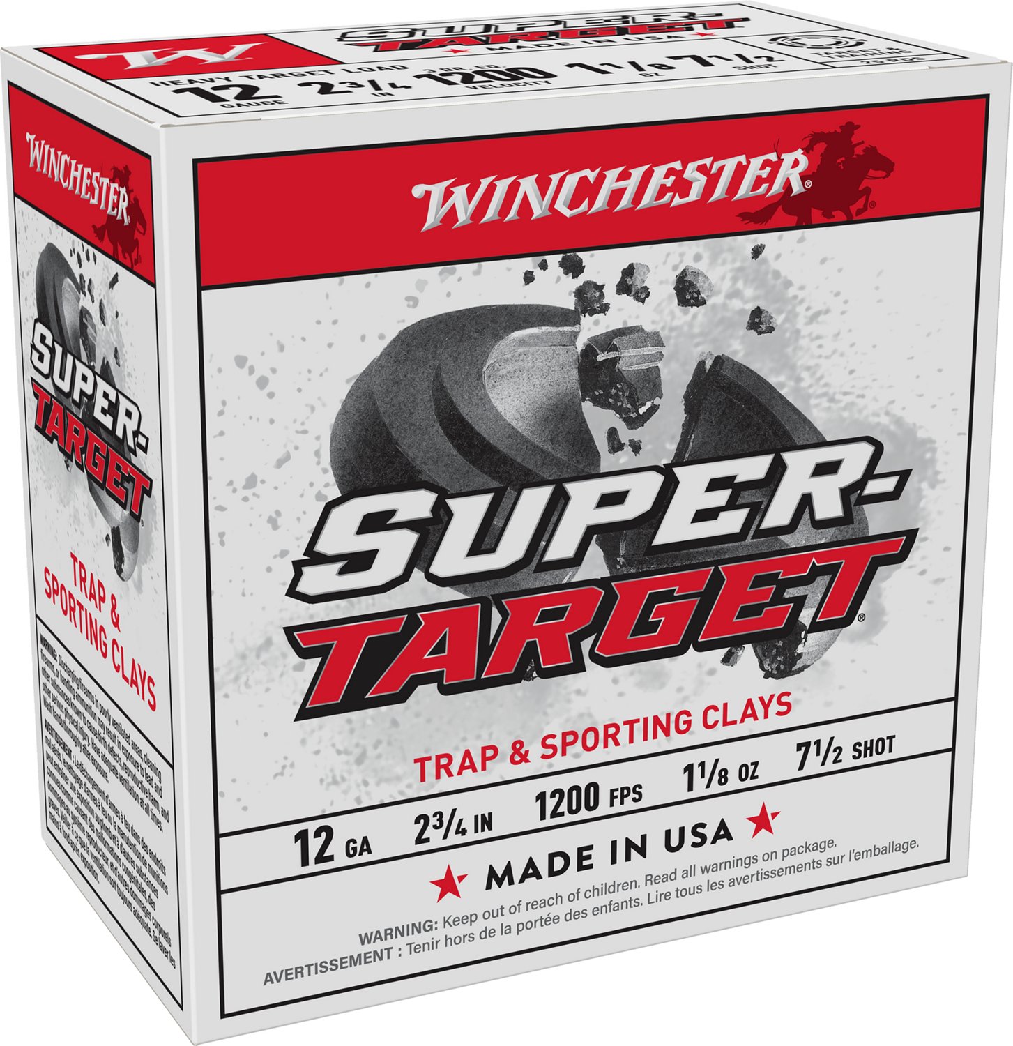 The Shooting Store  Winchester Ammo WFD127B Fast Dove & Clay High Brass 12  Gauge 2.75 1 oz 7.5 Shot 25 Bx/ 10 Case