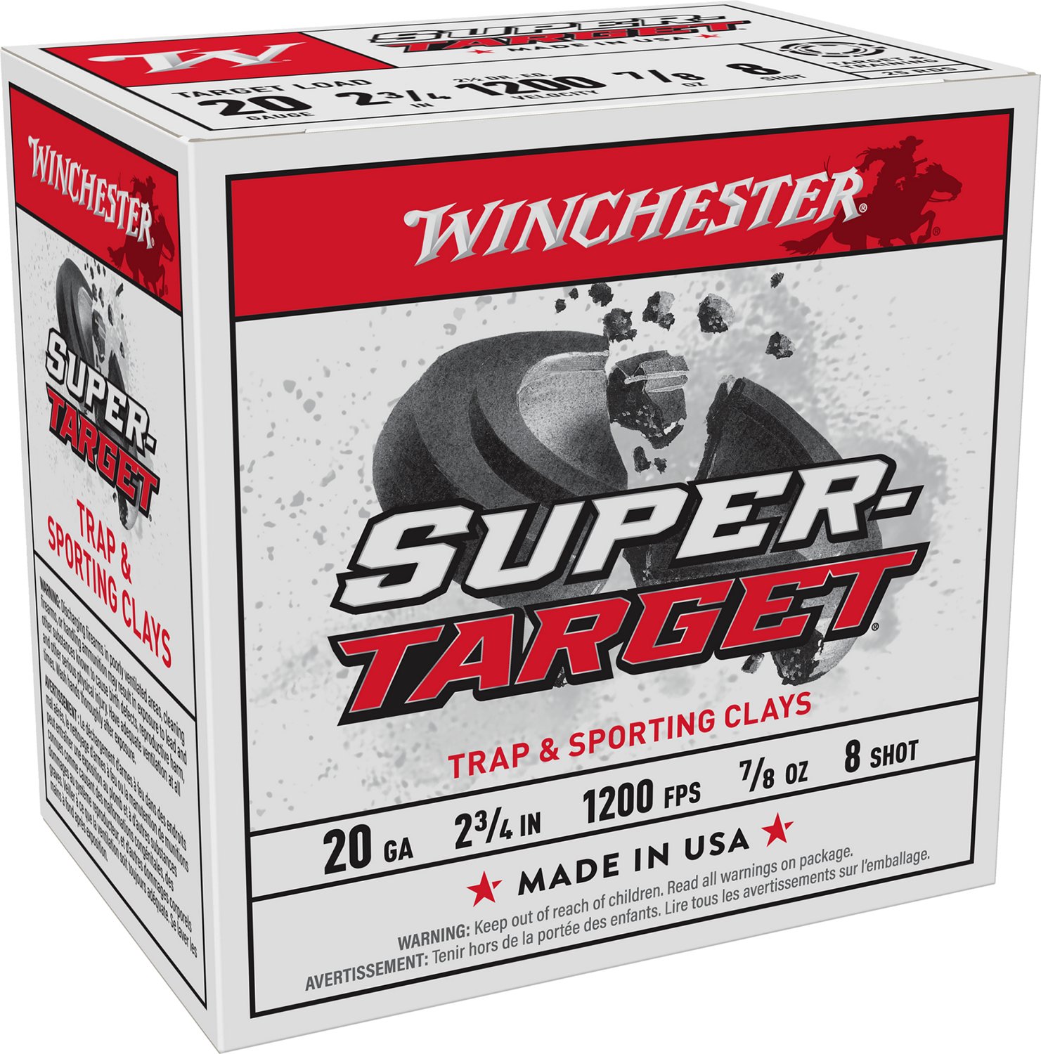 Winchester Target Load 20 Gauge 8 Shotshells - 25 Rounds                                                                         - view number 1 selected