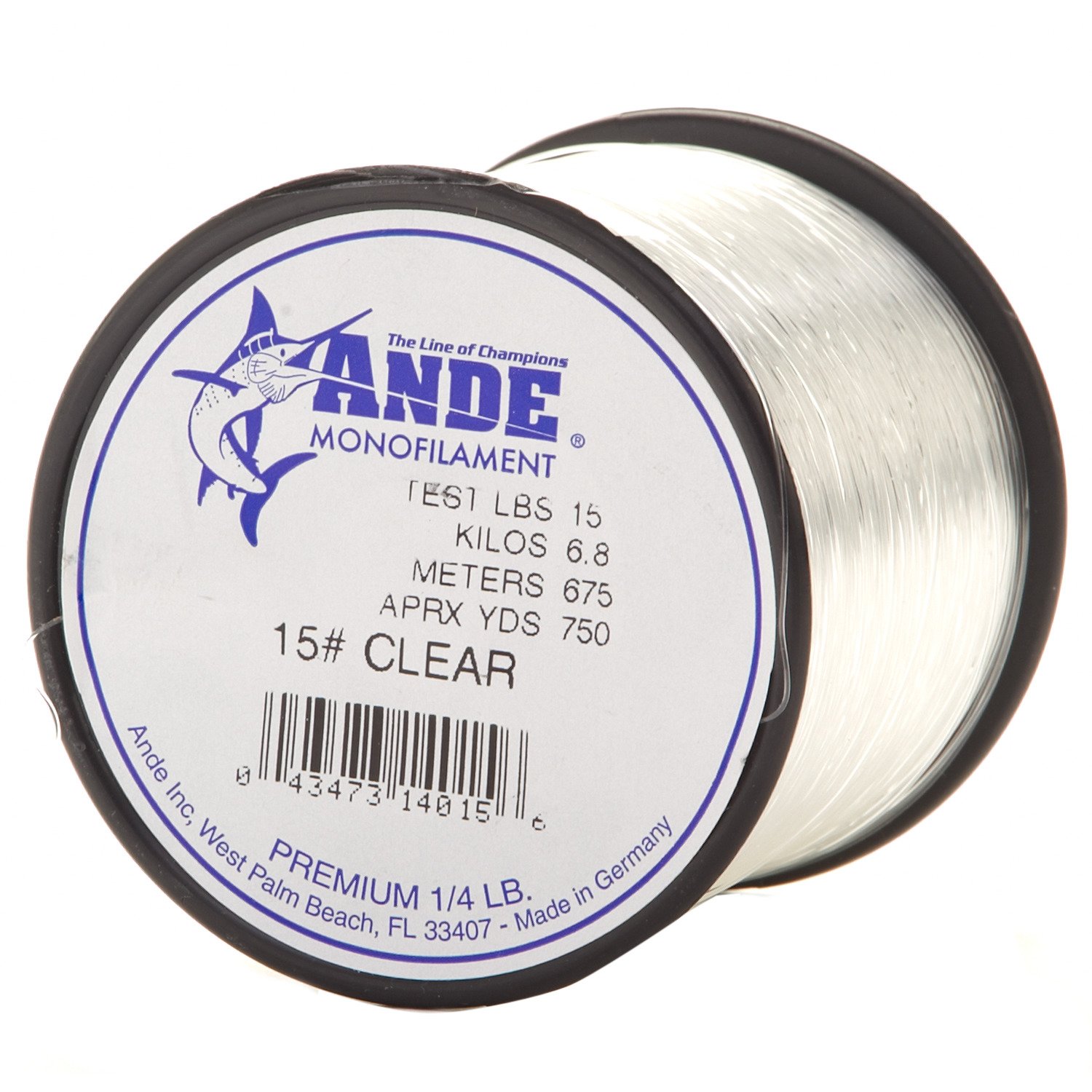 ANDE® Premium 15 lb. 750 yards Monofilament Fishing Line Academy