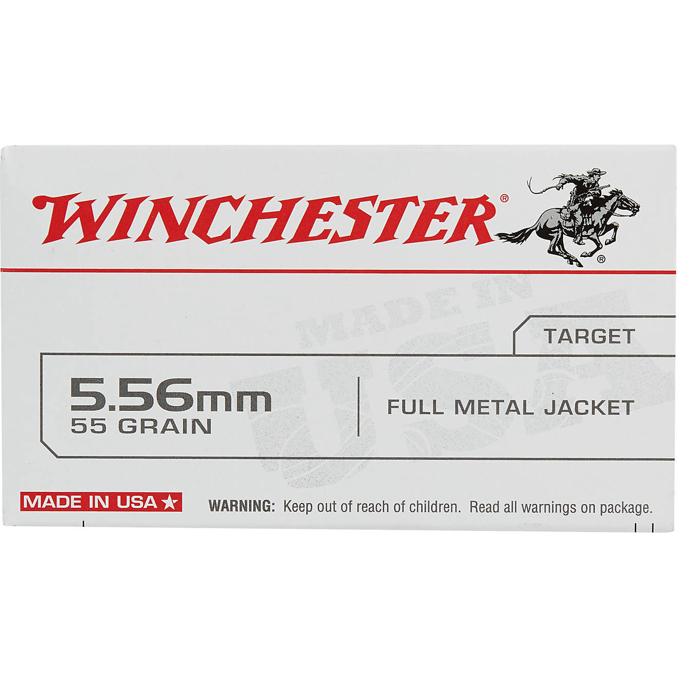 Winchester USA Full Metal Jacket 5.56 x 45 mm 55- Rifle Ammunition                                                               - view number 1