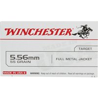 Winchester USA 5.56mm 55-Grain FMJ Ammunition - 200 Rounds