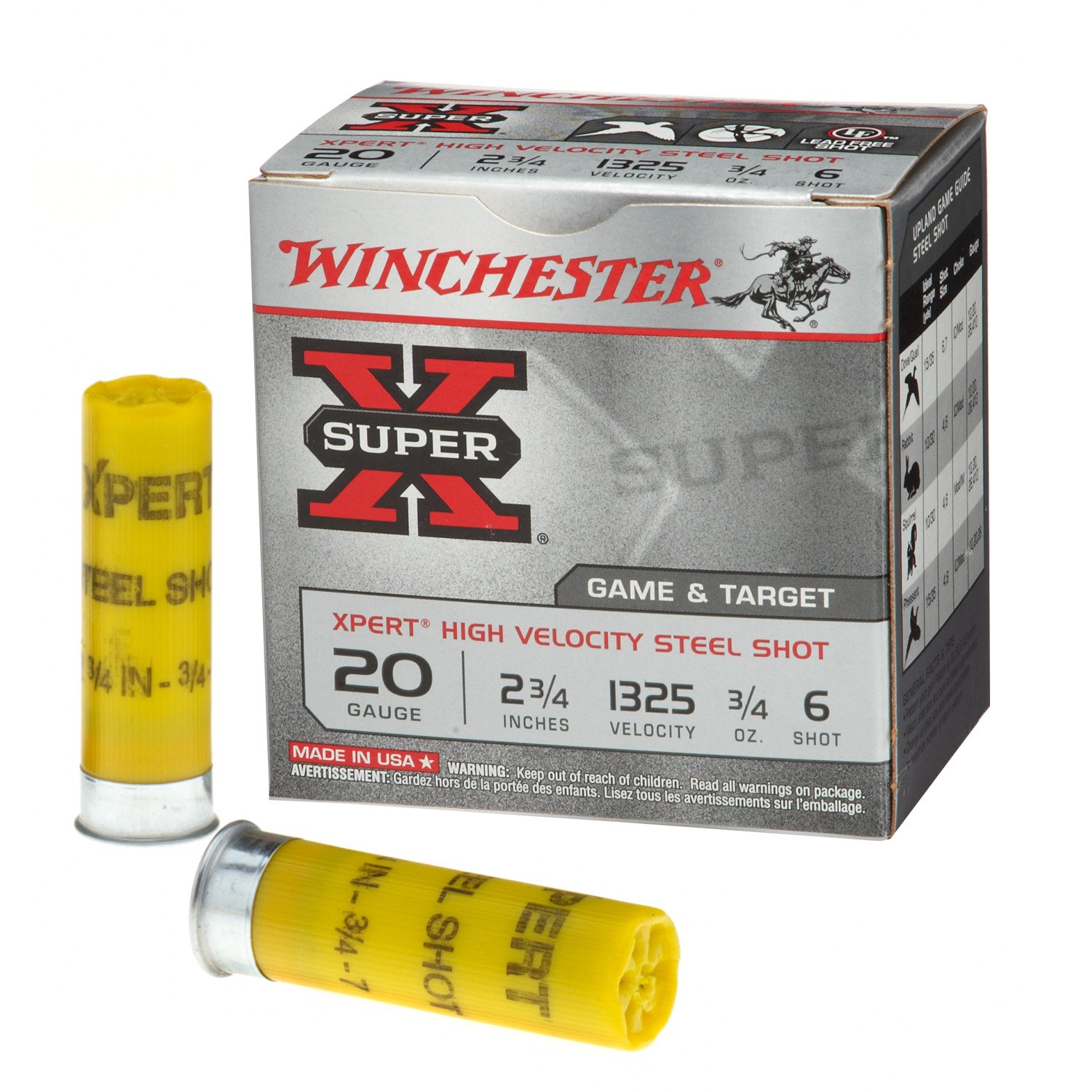 Winchester Xpert Steel Upland Game and Target Load 20 Gauge Shotshells - 25  Rounds