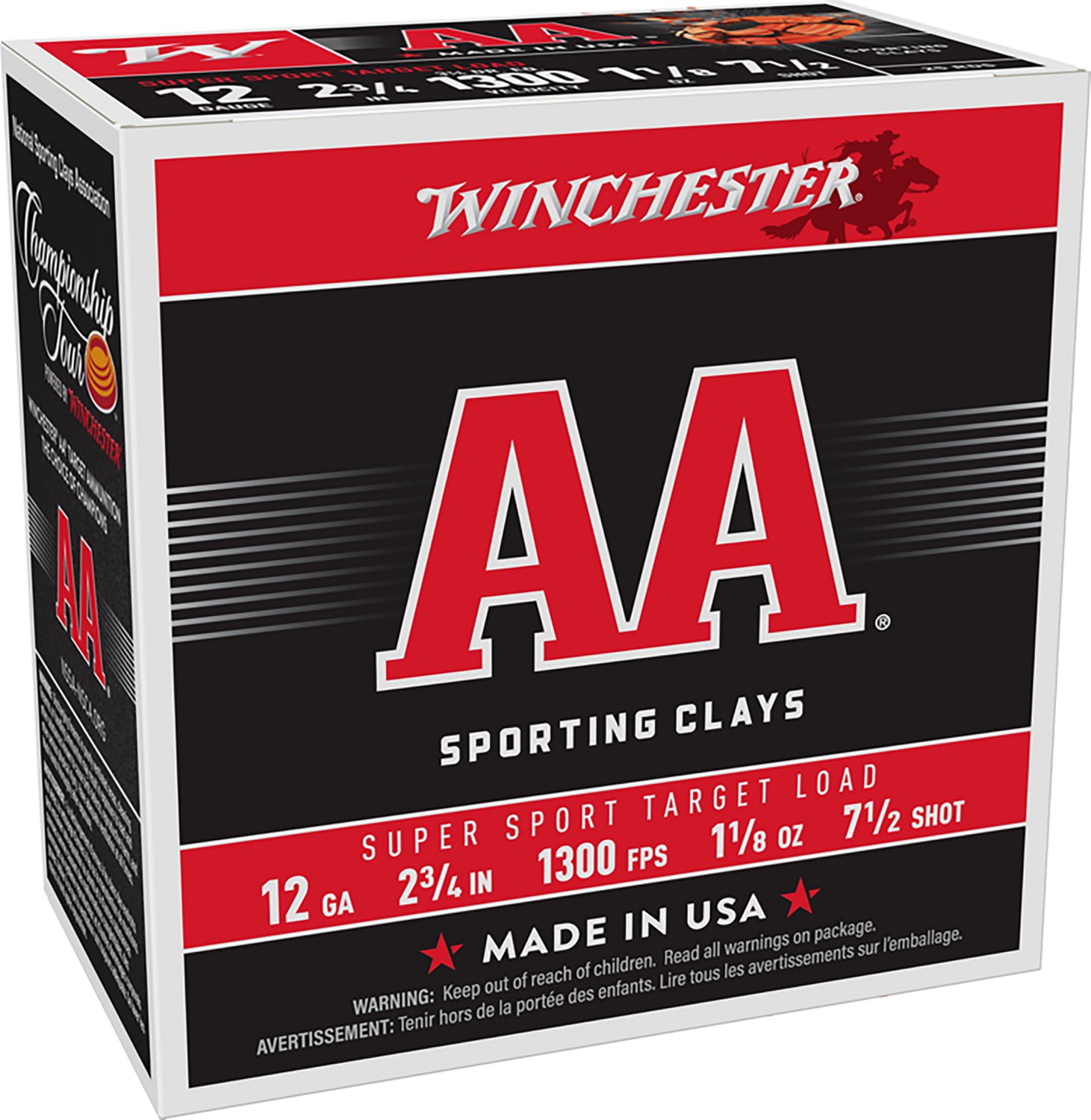 Winchester AA Super Sport Target Load 12 Gauge 7.5 Shot Shotshells - 25 Rounds                                                   - view number 1 selected