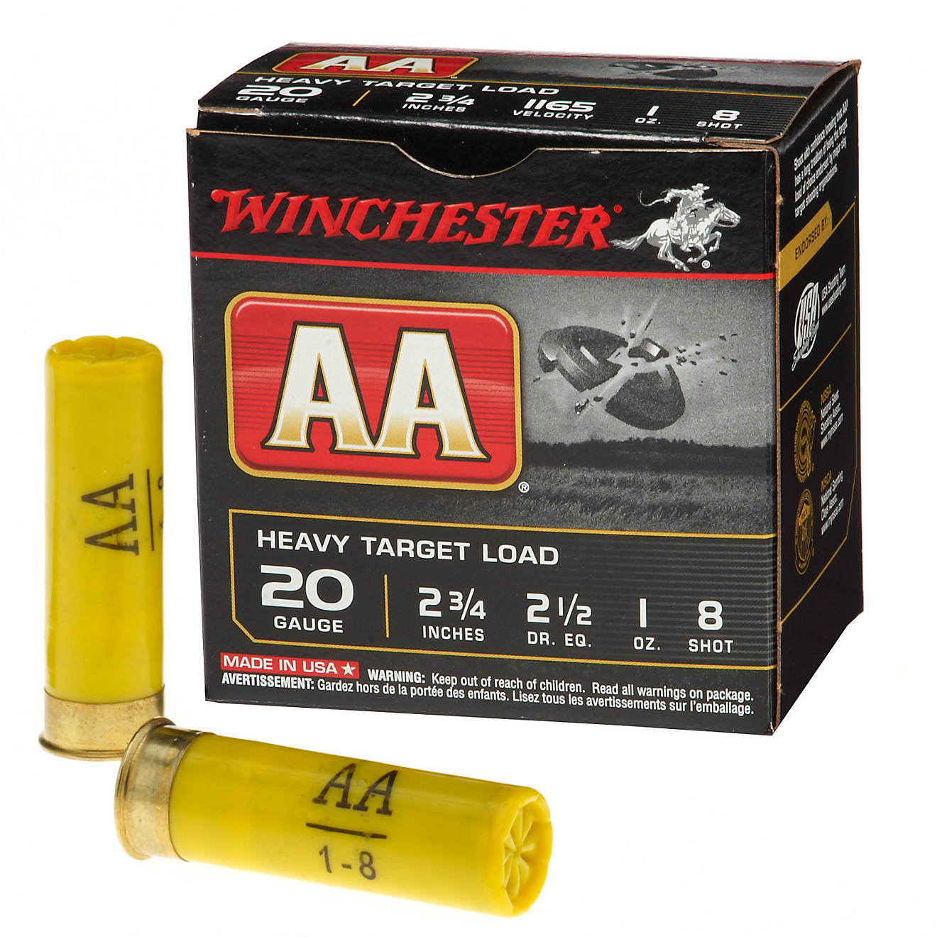 Winchester AA Target Load 20 Gauge 8 Shotshells                                                                                  - view number 1
