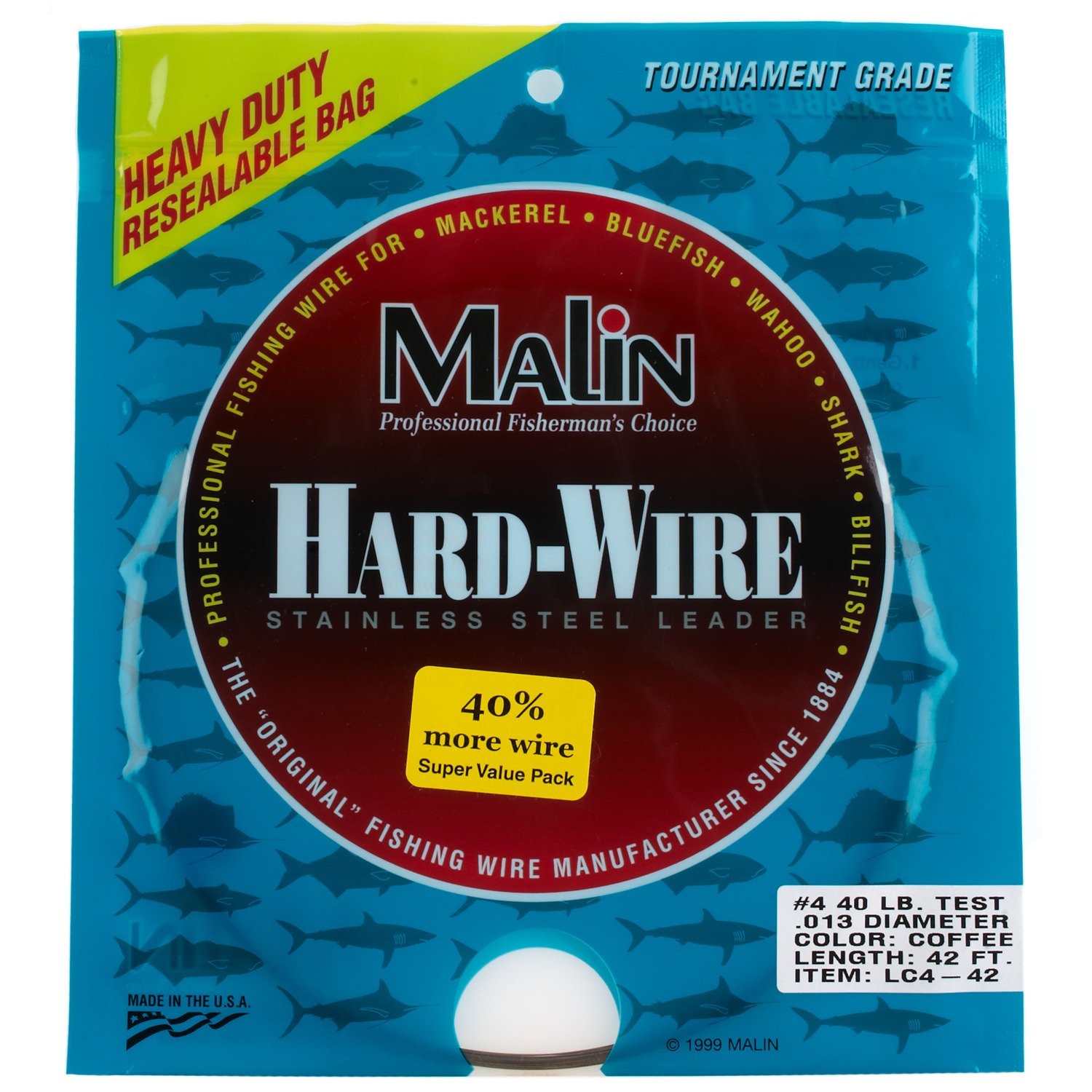 Malin Size 4 42 ft Wire Leader Academy