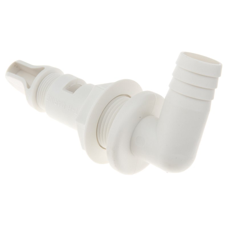 T-H Marine 90° Aerator Spray Head with Shut-off Valve, 3/4" Barbed | For Fishing | by West Marine