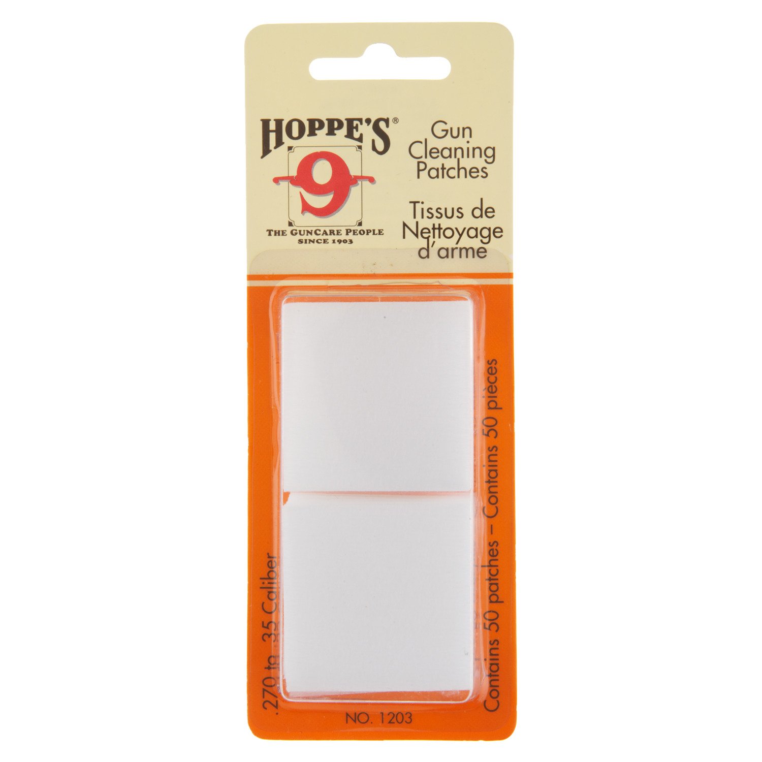 Hoppe's .270 - .35 Caliber Patches 50-Pack