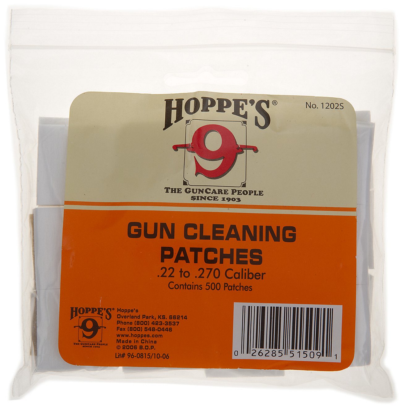 Hoppe's .22 - .270 Caliber Patches 500-Pack                                                                                      - view number 1