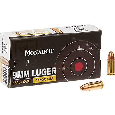 Monarch FMJ 9mm Luger 115-Grain Pistol Ammunition                                                                               