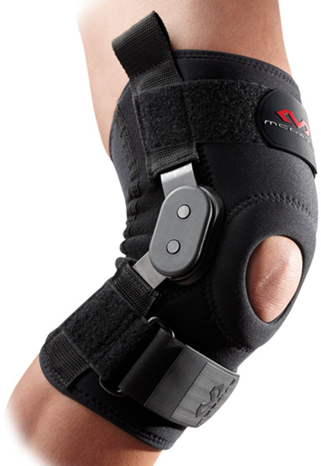McDavid Hinged Knee Brace with Cross Straps, Black : : Health &  Personal Care