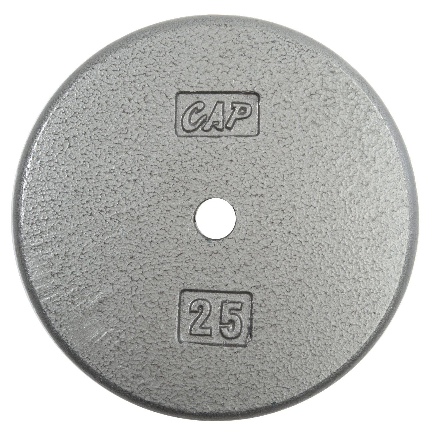 CAP Barbell Standard Cast Iron Weight Plate, 25 Lbs. Gray