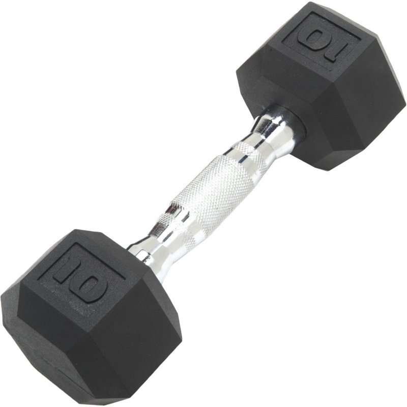 CAP Barbell 10 lb. Coated Hex Dumbbell, 10 Lbs - Free Weights/Bulk at Academy Sports