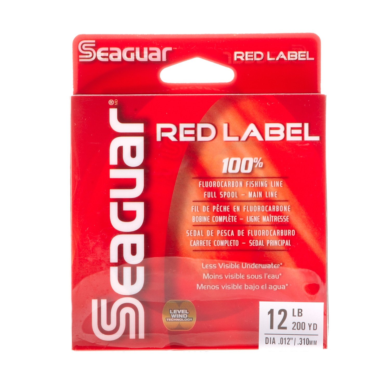 Seaguar 12RM200 Red Label 100% Fluorocarbon Main Line 12Lb 200Yds