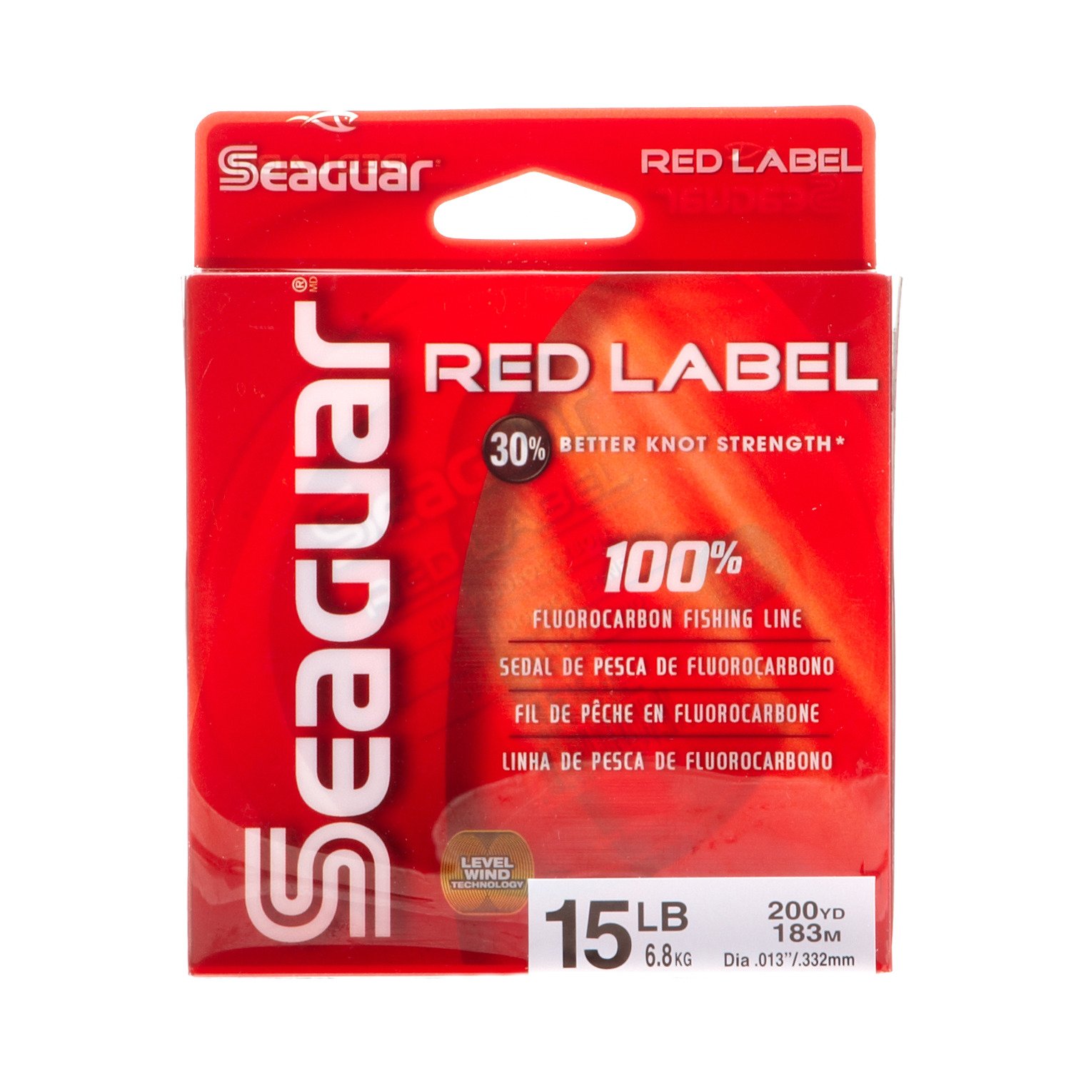 Seaguar Red Label 100% Fluorocarbon Fishing Line, Multiple Sizes