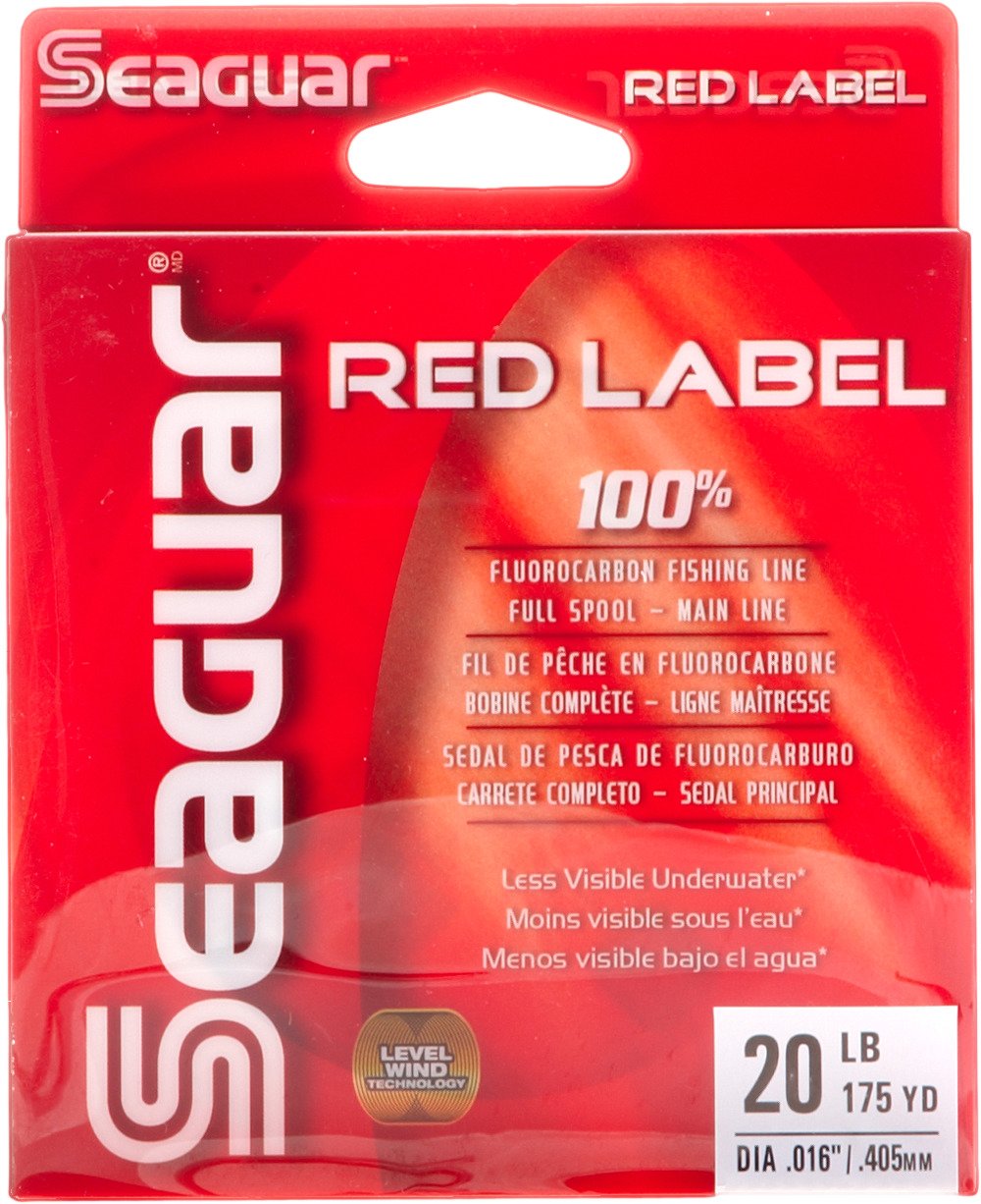 NEW Seaguar Red Label 100% Fluorocarbon 175 Yard Fishing Line 20 Pound 20RM175 