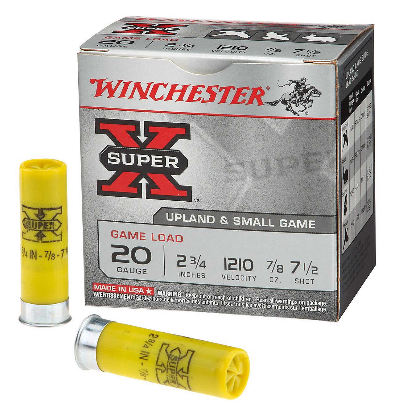 Winchester Super-X 20 Gauge Dove & Game Load 7.5 Shot Shotshells - 25 Rounds                                                     - view number 1