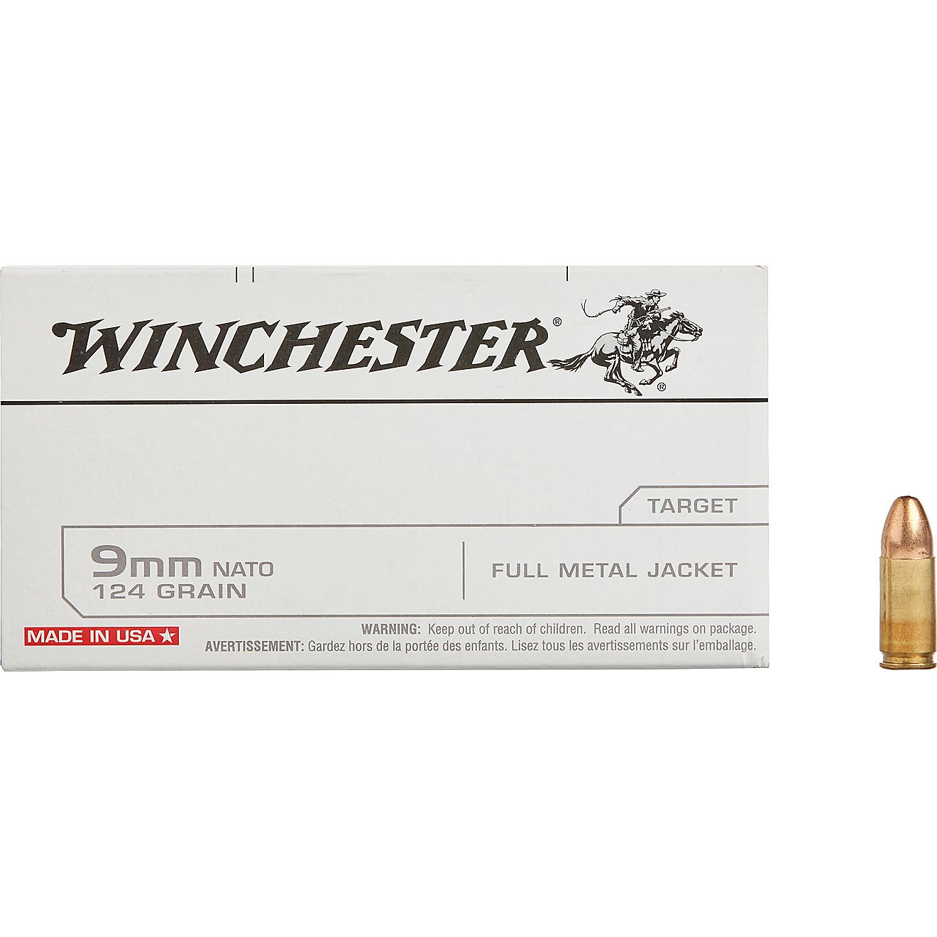 Winchester 9mm NATO 124-Grain Ammunition - 50 Rounds                                                                             - view number 1