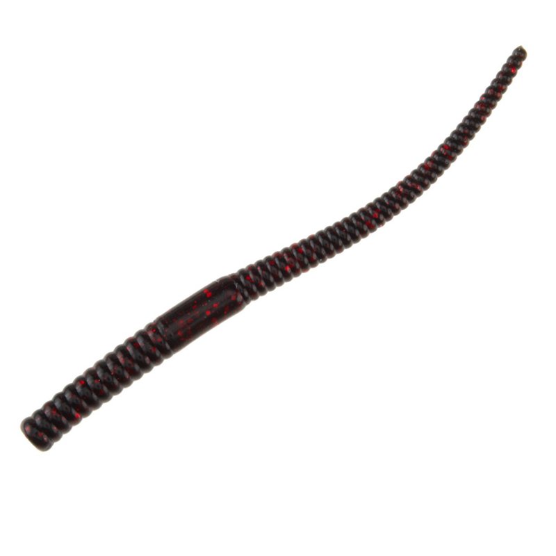 Zoom 5 in Shakey Head Worm Black/Red - Frsh Wtr Soft Plastic at Academy Sports
