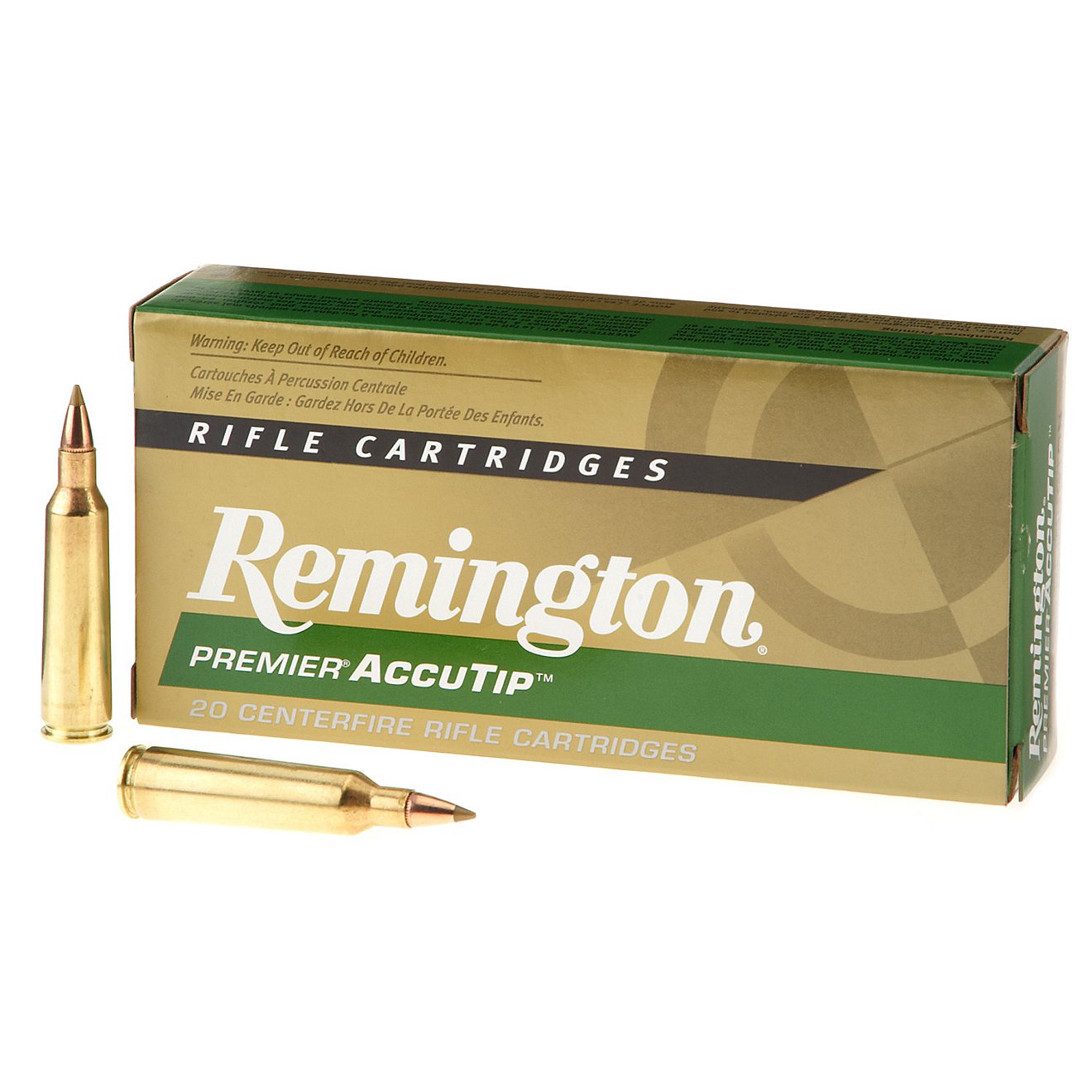 Remington Premier® AccuTip-V™ .22-250 Remington 50-Grain Centerfire Rifle Ammunition                                          - view number 1