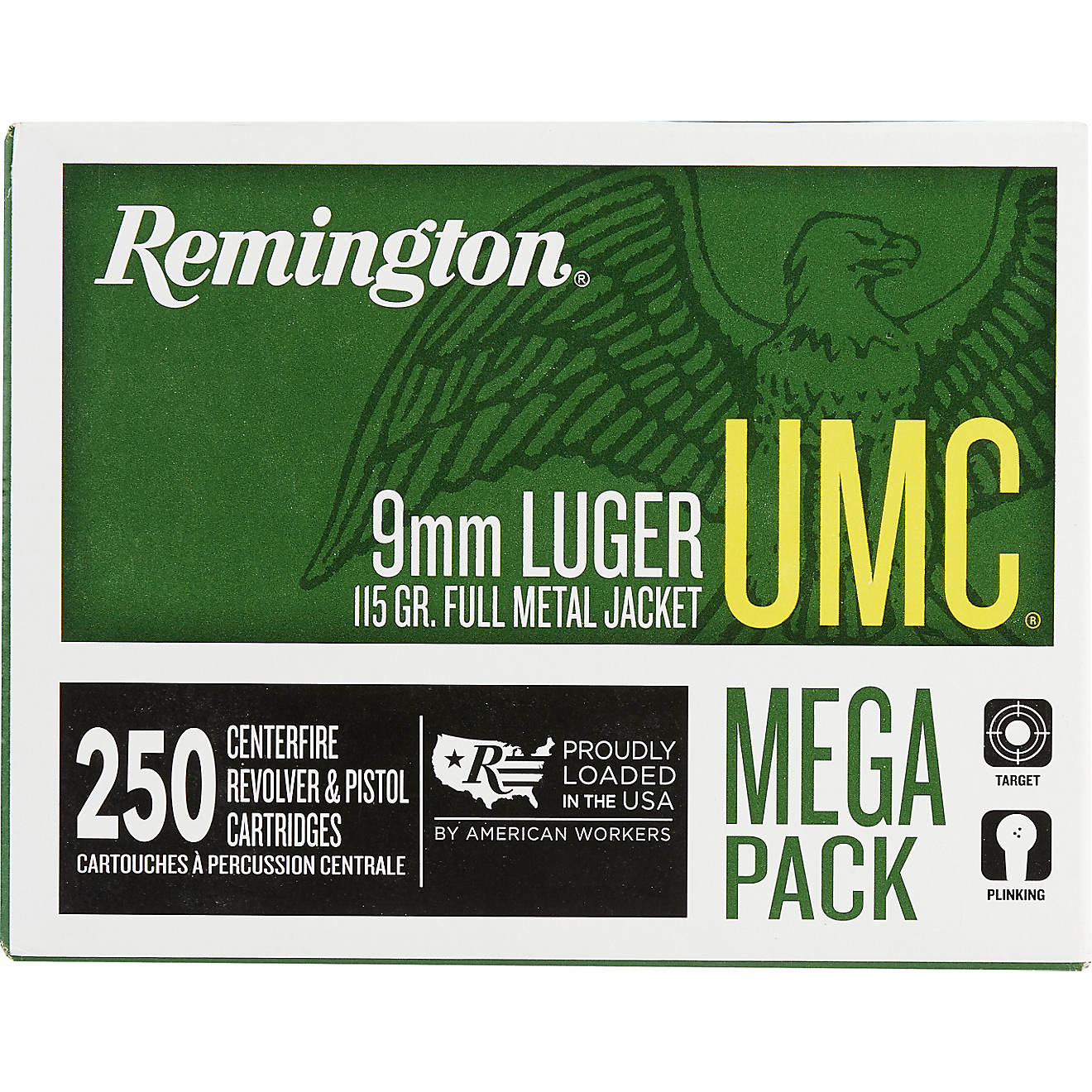 Remington UMC 9mm Luger 115-Grain Full Metal Jacket Centerfire Handgun Ammunition - 250 Rounds                                   - view number 1