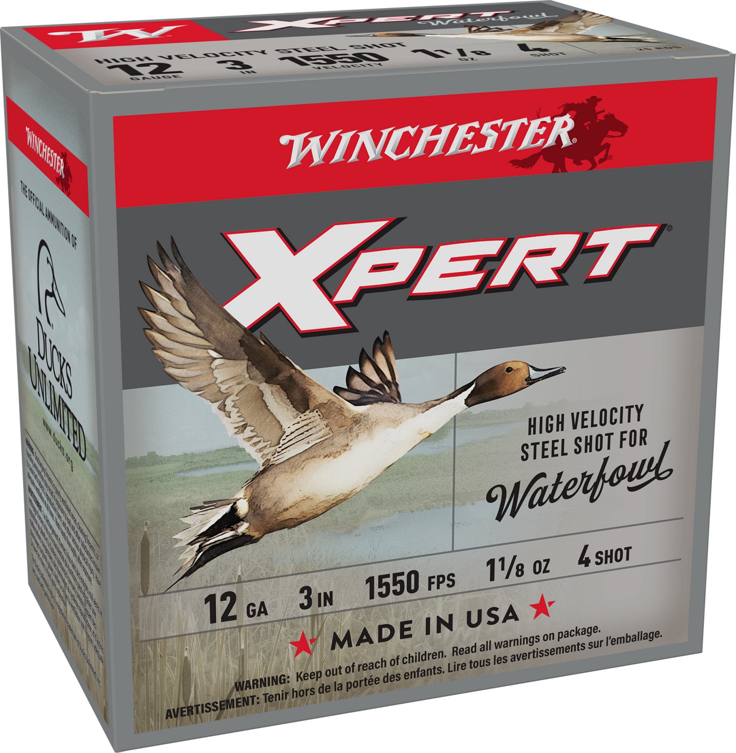 Winchester Xpert High Velocity Waterfowl 12ga 3 1-1/8 oz #4 Steel