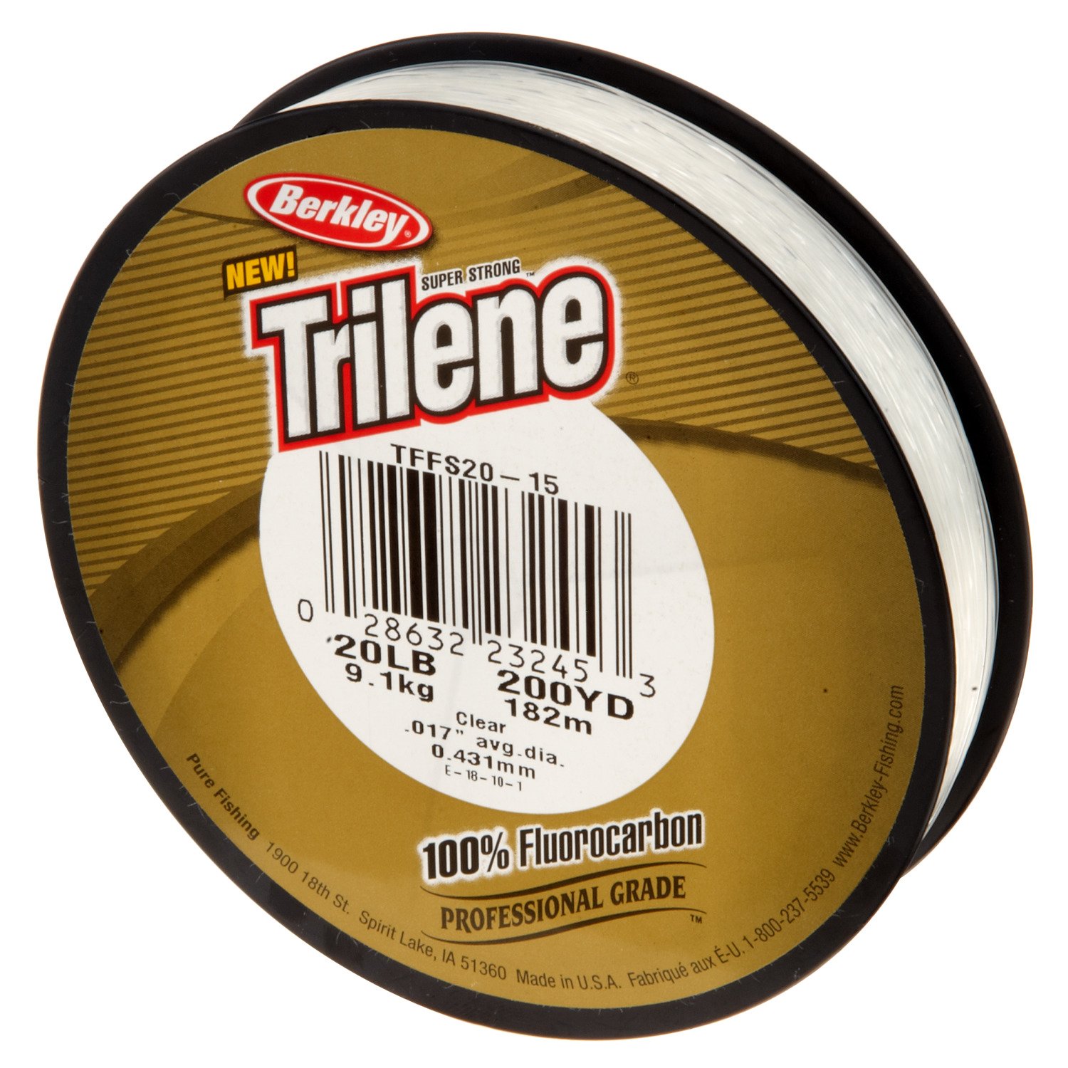 Berkley Trilene 100% Fluorocarbon, 200yd, 182m, 20lb