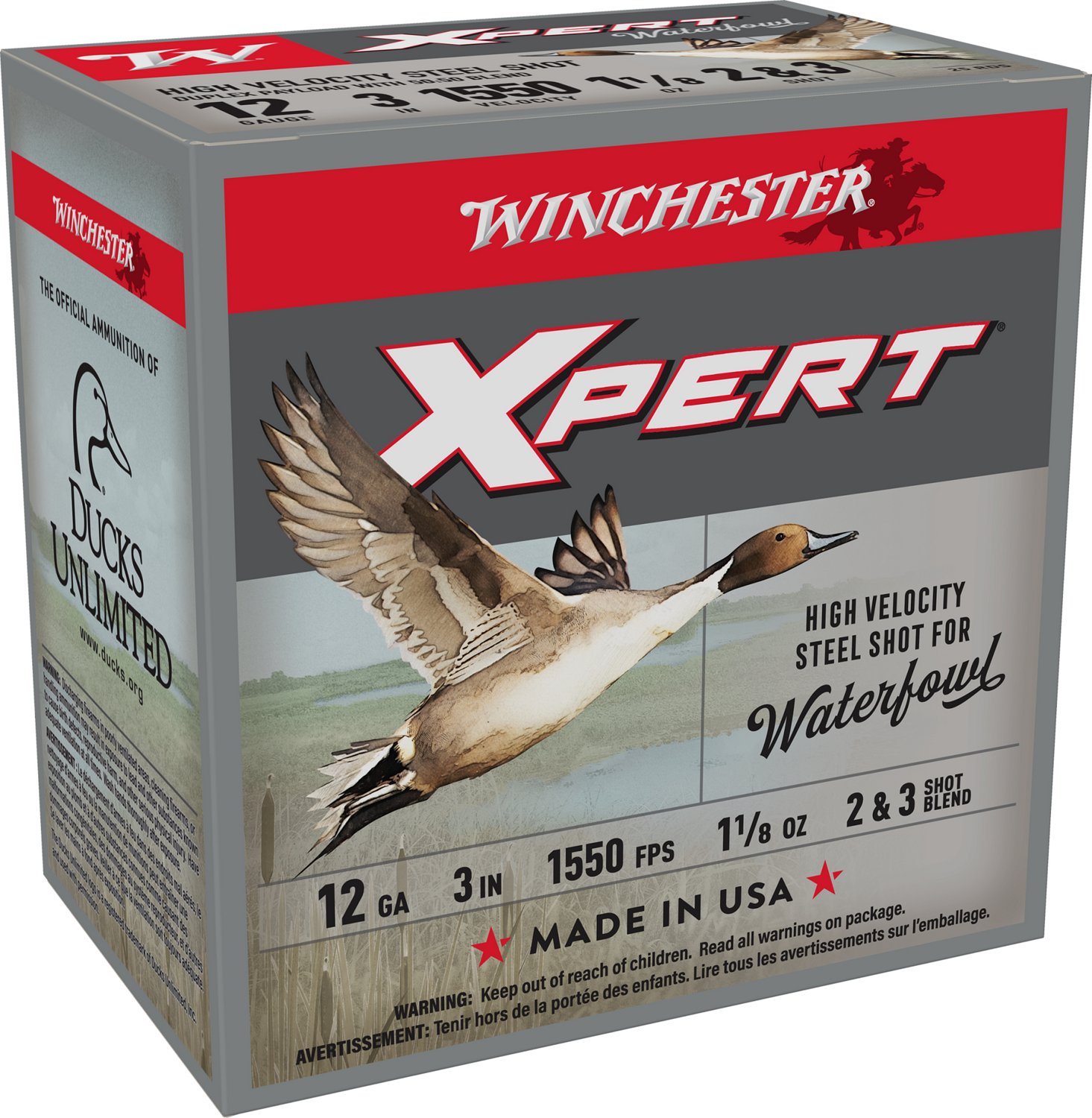 Winchester Xpert 12 Gauge Ammunition, 25 Rounds Steel Shot #4 - WEXP12H4