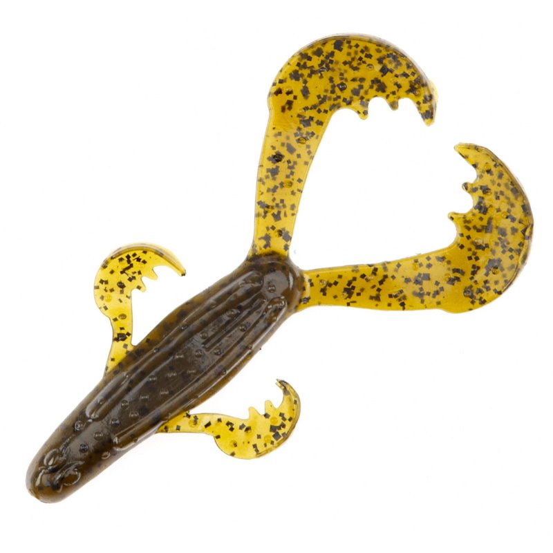 Strike King Rage Tail Space Monkey Soft Baits - 4-1/4″ - Green Pumpkin