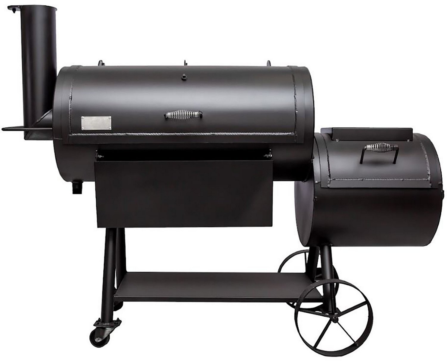 Old Country BBQ Pits Brazos Loaded 35 Offset Charcoal Smoker w/ Counterweight - OC20X60L