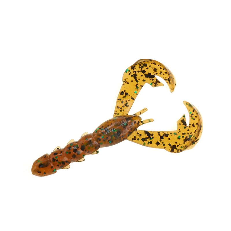 Strike King Rage Tail Baby Craw - Amber/Green Black Flake