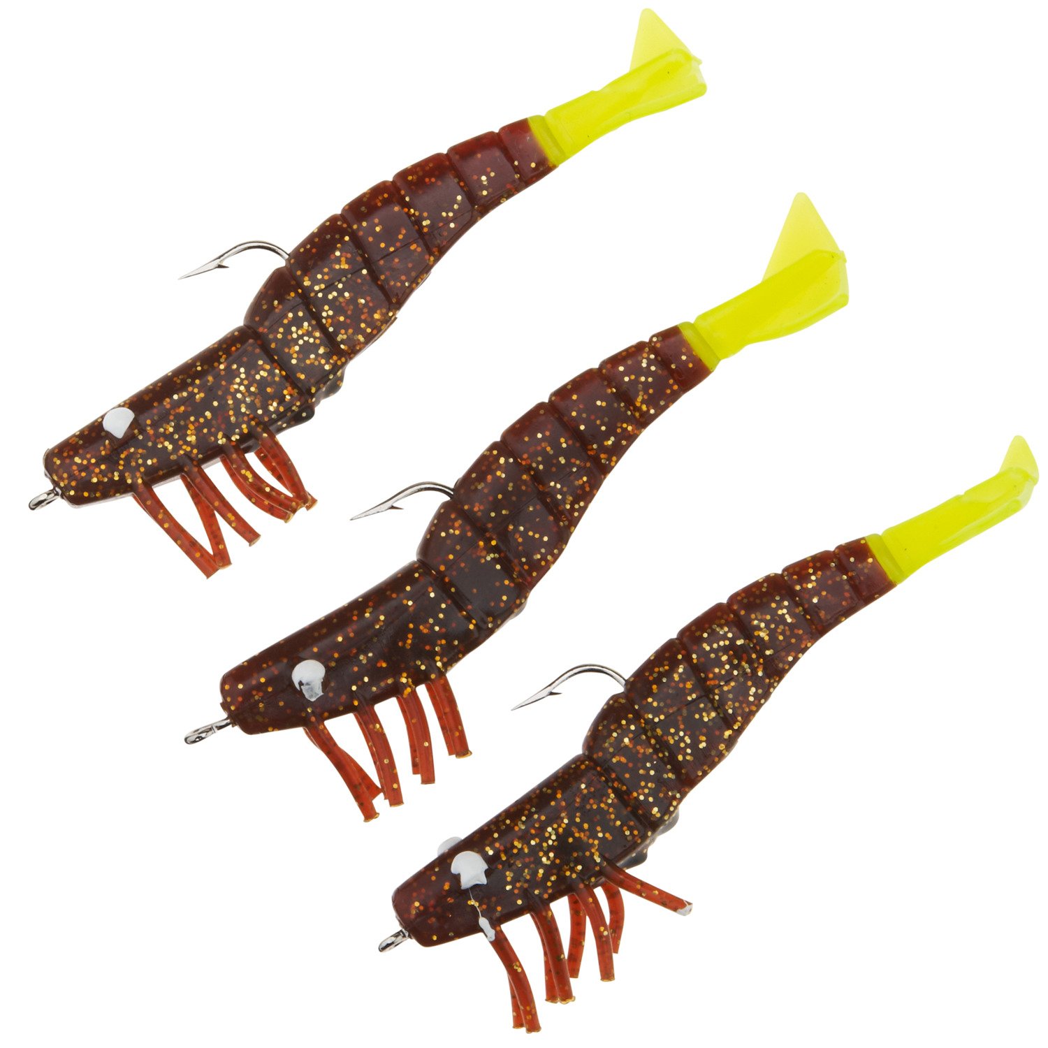 D.O.A. Fishing Lures 3 in Standard Shrimp Rigged Plastic Swimbaits
